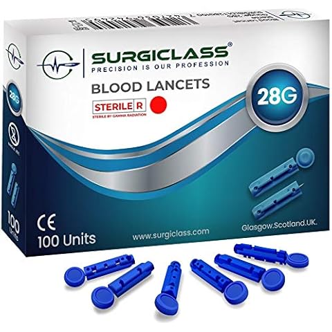 Surgiclass 28G Blood Glucose Lancets, Pack of 100 Cover