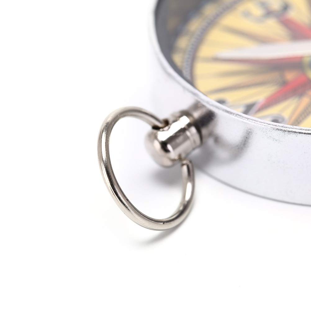 Bussola da campeggio portatile Bussola da esterno Bussola da appendere Zaino Escursionismo Strumenti di sopravvivenza con anello portachiavi