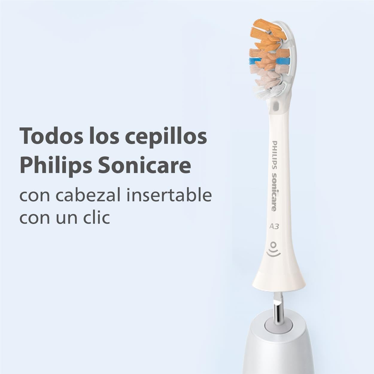 Philips Sonicare Cabezales Originales A3 Premium All-in-One Standard para Cepillo de Dientes Eléctrico Sónico – Paquete de 2 unidades en Blanco (Modelo HX9092/10)