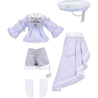 Doll Clothes Set OB11 1/12 BJD Includes Top, Shorts, Hat, Train, Socks Cute Doll Wear Dress-up Doll Outfit