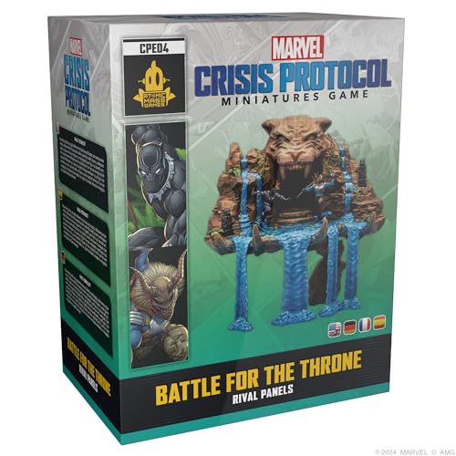 Marvel: Crisis Protocol Batalla por el Trono – Paneles RIVAL: ¡Enfrentamiento en Wakanda! Juego de Mesa de Superhéroes, Edad Recomendada 14+, 2 Jugadores, Tiempo de Juego 90 Minutos, Fabricado por Atomic Mass Games miniatura 1