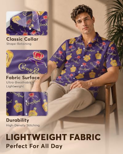 Image of 99TIMORO Funny Movie Mens Hawaiian Shirts Button Down Short Sleeve