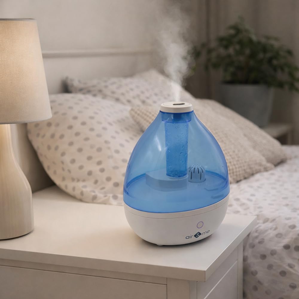 Aire&Me, Humidificador CLAISE | Vapor frío ultrasónico con una potencia de 0.16 L/hora, SILENCIOSO! Nivel de ruido mínimo de 35 dB