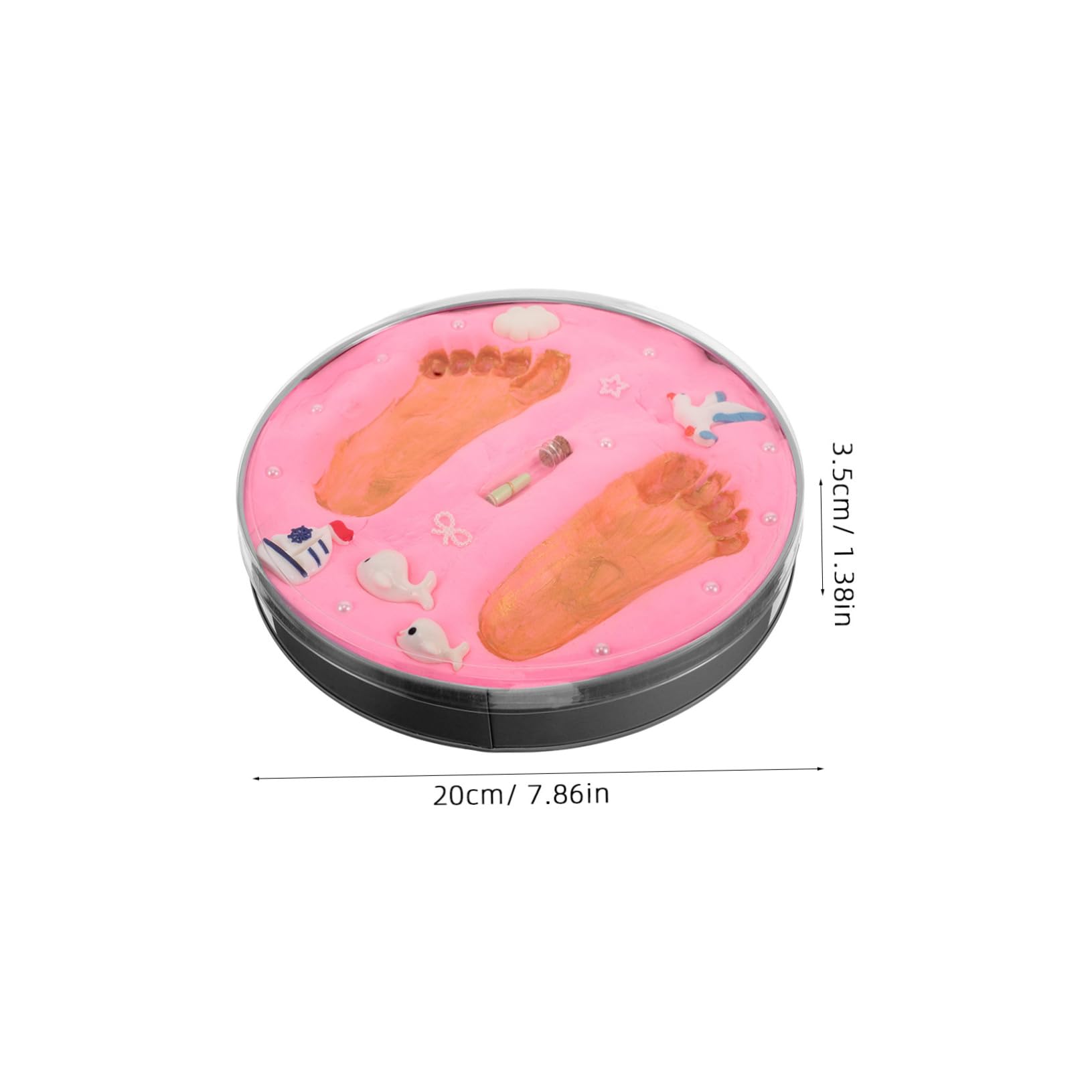 Kit de Huellas de Manos y Pies para Ñiño, Recuerdo Rosa de Arcilla, Fácil de Usar, Adecuado para Recién Nacidos y Baby Shower