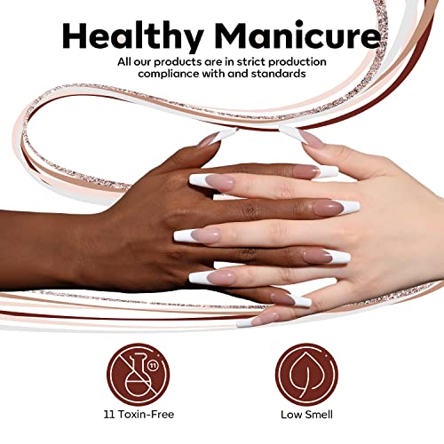 Modelones Gel Polish Nail Art Gel Liner Set-12 Colors Brown Nude Pink Neutral White Black Glitter Gel Polish Set For French Tip Swirl Nails Design Built Thin Brush Soak Off Nail Supplies Gift #TOP19