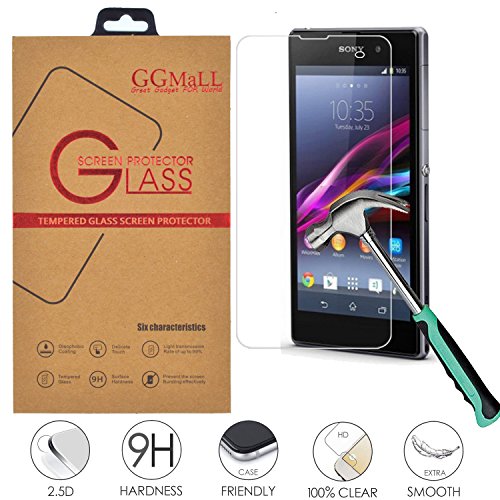 Sony Xperia Z1 Compact Tempered Glass Screen Protector, (GG MALL) Anti Scratch Explosion Proof Tempered Glass for Sony Xperia Z1 mini Compact D5503