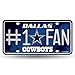 NFL Dallas Cowboys #1 Fan Metal Auto Tag