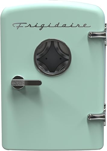 Frigidaire EFMIS171 - Mini refrigerador personal portátil retro, ideal para el hogar, la oficina o el dormitorio, incluye asa de transporte, pared