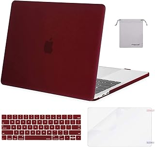 MOSISO Compatible with MacBook Pro 13 inch Case M2 2023,2022,2021-2016 Release A2338 M1 A2289 A2251 A2159 A1989 A1706 A1708,Plastic Hard Case&Keyboard Skin&Screen Protector&Storage Bag,Marsala Red