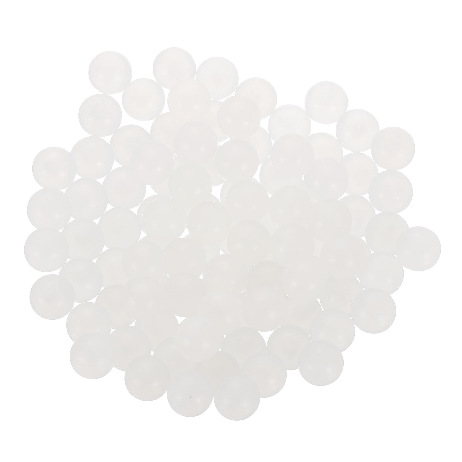 QUARKZMAN 300pcs Billes de Précision en Plastique PP, 10mm Billes de Roulement Pleines Surface Lisse pour Vannes Indicateurs Liquide Carburateurs Débitmètres, Blanc