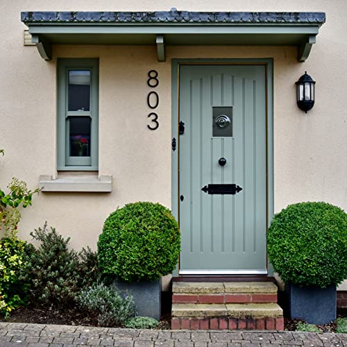 8 Inch Modern House Numbers, Address Numbers For Houses Large Black Exterior Street Metal Floating House Numbers For Outside Floating Mount Or Flush Mount Aluminum Home Door Number 5 #TOP1