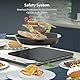 TOKIT Induction Cooker Induktionskochplatte automatische Topferkennung 2100W 1-Tasten-Steuerung 16mm ultra-dünn Sous-Vide Kristall-Oberfläche Anti-Kratzer-Grau
