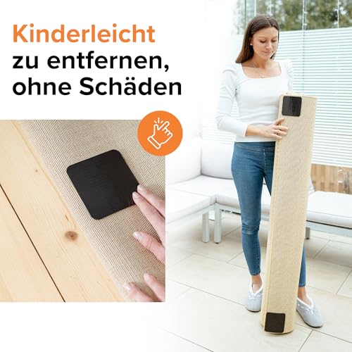 GripFix® Teppich Antirutschunterlage – STARKER Halt OHNE RÜCKSTÄNDE – MEHR Sicherheit IM Alltag – Waschbare & Wiederverwendbare Pads (4 Set, Schwarz)