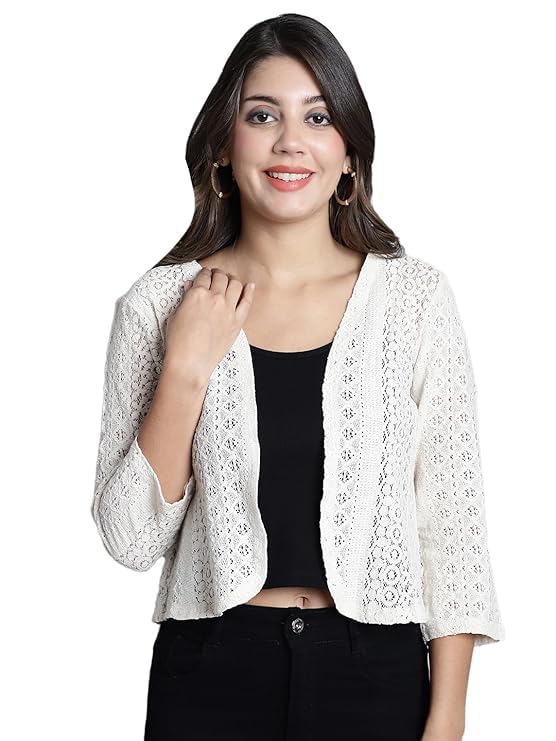 I Cotton Shrug I Round Neck Shrug I 3/4 Sleeve Shrug I Shrug for Women I Shrug for Girls I Shrug I Women Shrug I