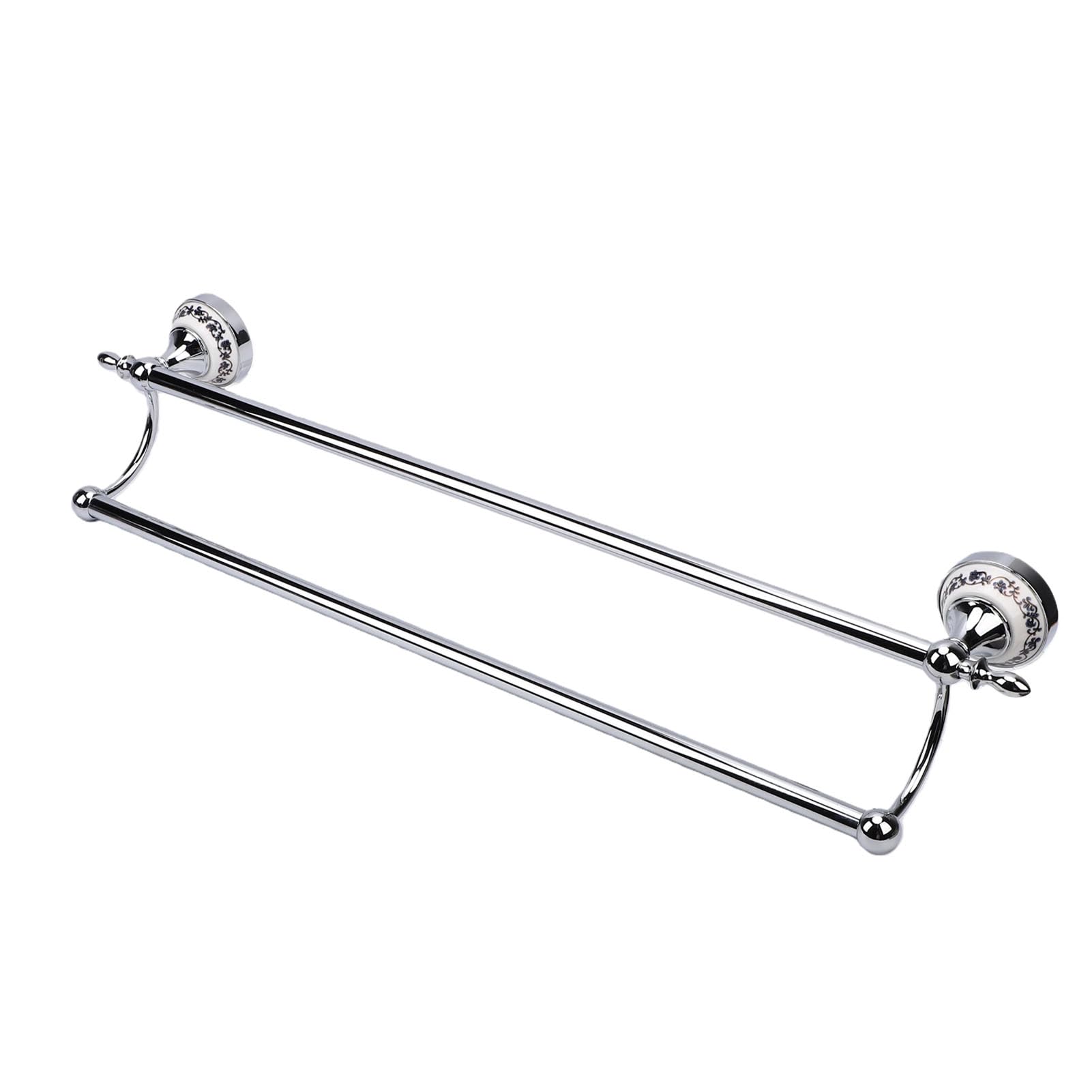 Jeffergarden Soporte de Toalla Doble Montaje en Pared, Cerámica Azul y