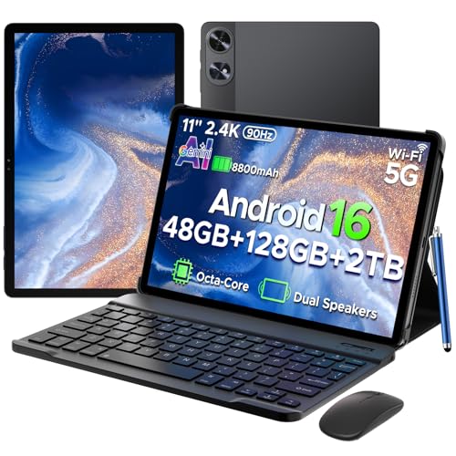 P11PRO Android16 11�C���` ���� �^�u���b�g Gemini AI�@�\ 8�R�A CPU 48GB RAM+128GB ROM+2TB�g���� FHD+�𑜓x 90Hz�����t���b�V�����[�g 8800mAh��e�ʃo�b�e���[ Widevine L
