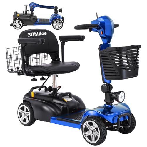 Ecomobi 15-30 Miles 4 Wheels Mobility Scooter for Adults/Seniors, 350W