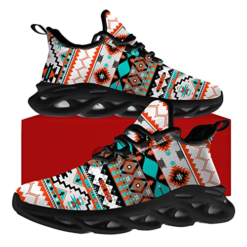 Ciadoon Aztec Shoes for Men Women Road Running Shoes Sport Walking Tennis Sneakers Cross Trainer Shoes Gifts for Boy Girl4
