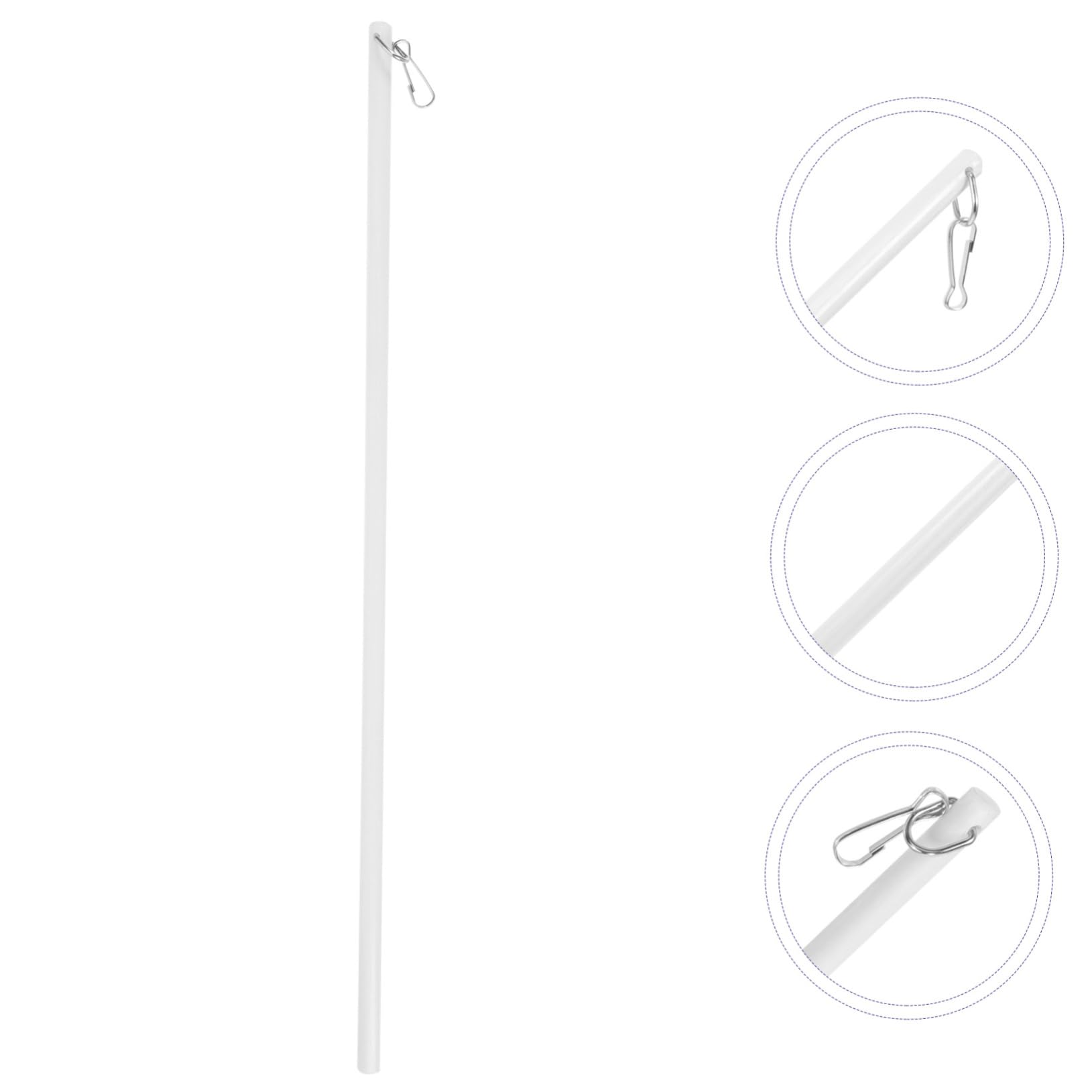DECHOUS 5pcs Tige Aveugle Taquets De Cordon Aveugle Tringle à Rideaux Double Ajustable Rideaux Occultants Connecteur Crochets De Tringle à Rideau Penderie Penderie Pôle Acrylique Blanche