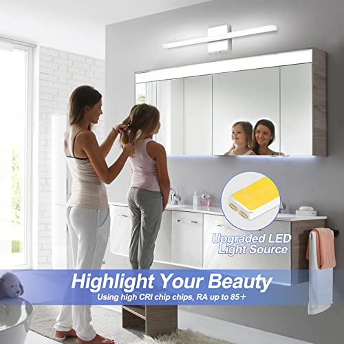 Combuh Led Vanity Lights Bar 24 Inch Bathroom Light Fixtures 14W Ip44 Over Mirror Lighting Indoor Wall Sconces Modern Daylight White 6000K For Washroom #TOP5