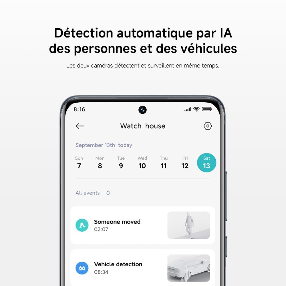 Xiaomi Outdoor Camera CW500 Dual | Double Objectif 2.5K Ultra HD | Détection IA & WiFi 6 | Caméra de Surveillance PTZ 360° & Vision Nocturne Couleur