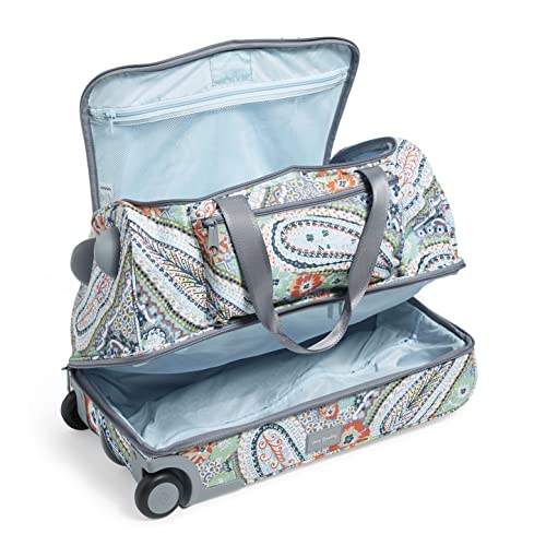 Vera Bradley womens Recycled Lighten Up Reactive Foldable Rolling Duffle Luggage, Citrus Paisley, One Size US