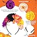 Amabro Halloween Headbands, Floral Day of the Dead Headband Mexican Flower Rose Crown Headpiece Halloween Cosplay Party Headdress Costume Hair Wreath Decorations for Women Men(Style B)