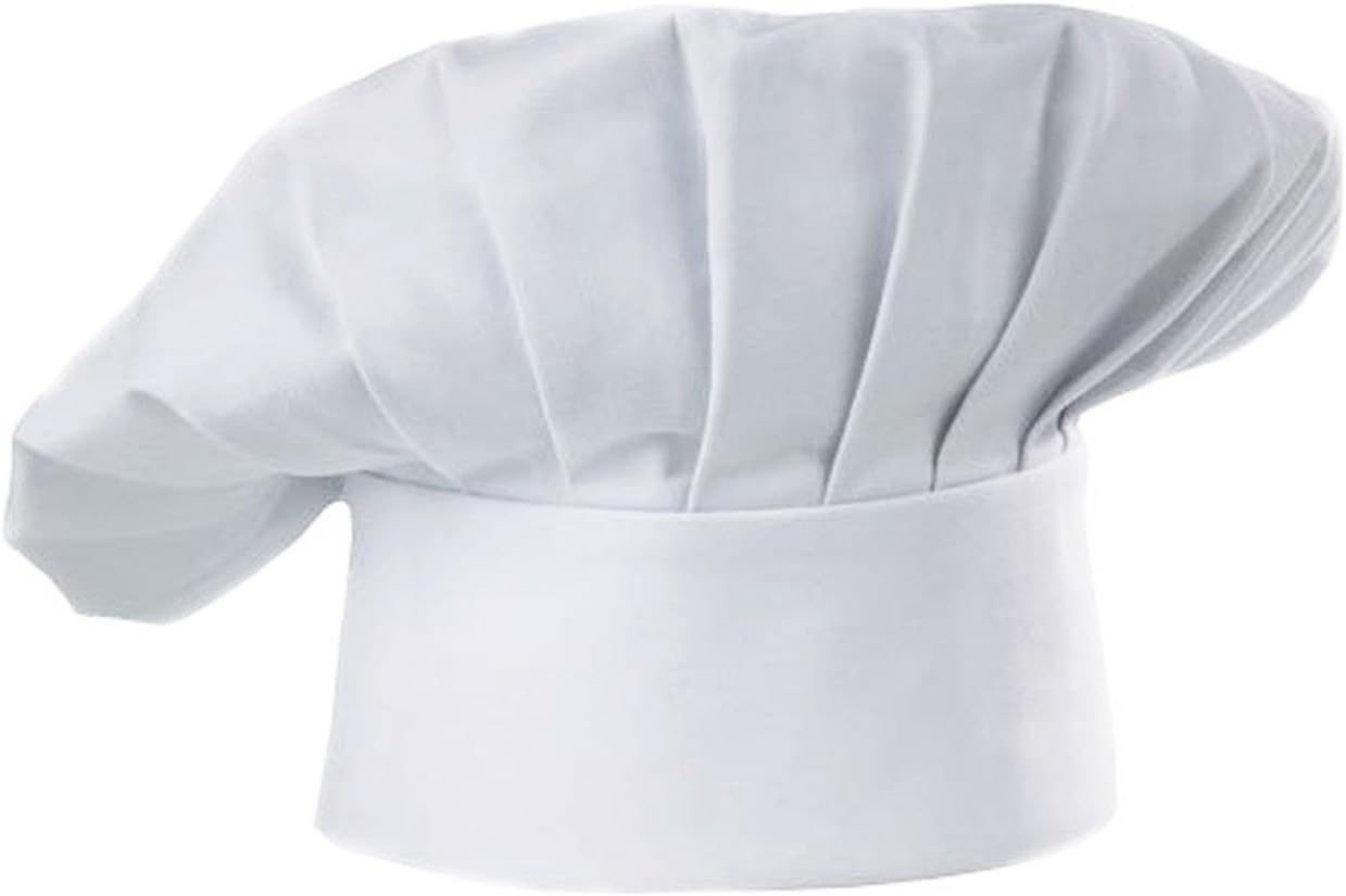 Hyzrz Chef Hat Set of 6 PCS Pack Adult Adjustable Elastic Baker Kitchen Cooking Chef Cap (White) - Image 2