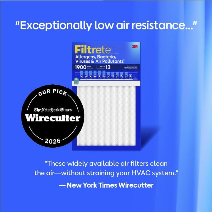 Filtrete 20x25x1 Air Filter, MERV 13, MPR 1900, 2 HVAC Filters | Allergens, Bacteria, Viruses & Air Pollutants, 3-Month AC/Furnace Filters, (Act. Size 19.62x24.62x0.78 in) - image 3