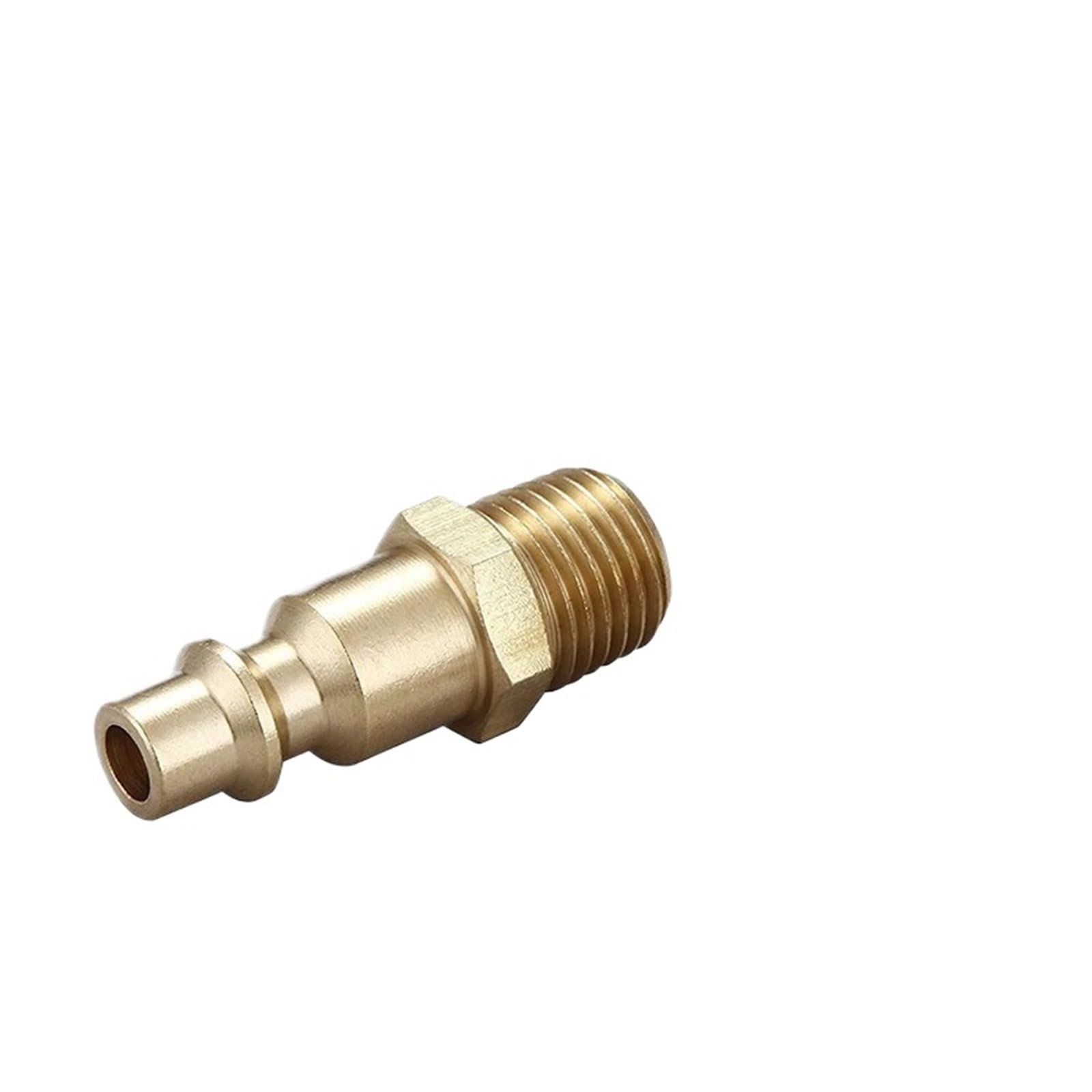 Padgcnor One Color Air Line Connectors 1Pcs U20pm Npt 1/4" Pneumatic Tool Quick Plug Connector External Thread American Brass Air Compressor(External Thread)