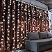TORCHSTAR 9.8FT × 9.8FT Window Curtain Light, Extendable String Light Kit, Pure White, 8 Modes Outdoor Nativity Scenes for Party, Wedding, Restaurant, Festival, Hotel, Bar, Home, Patio, Garden
