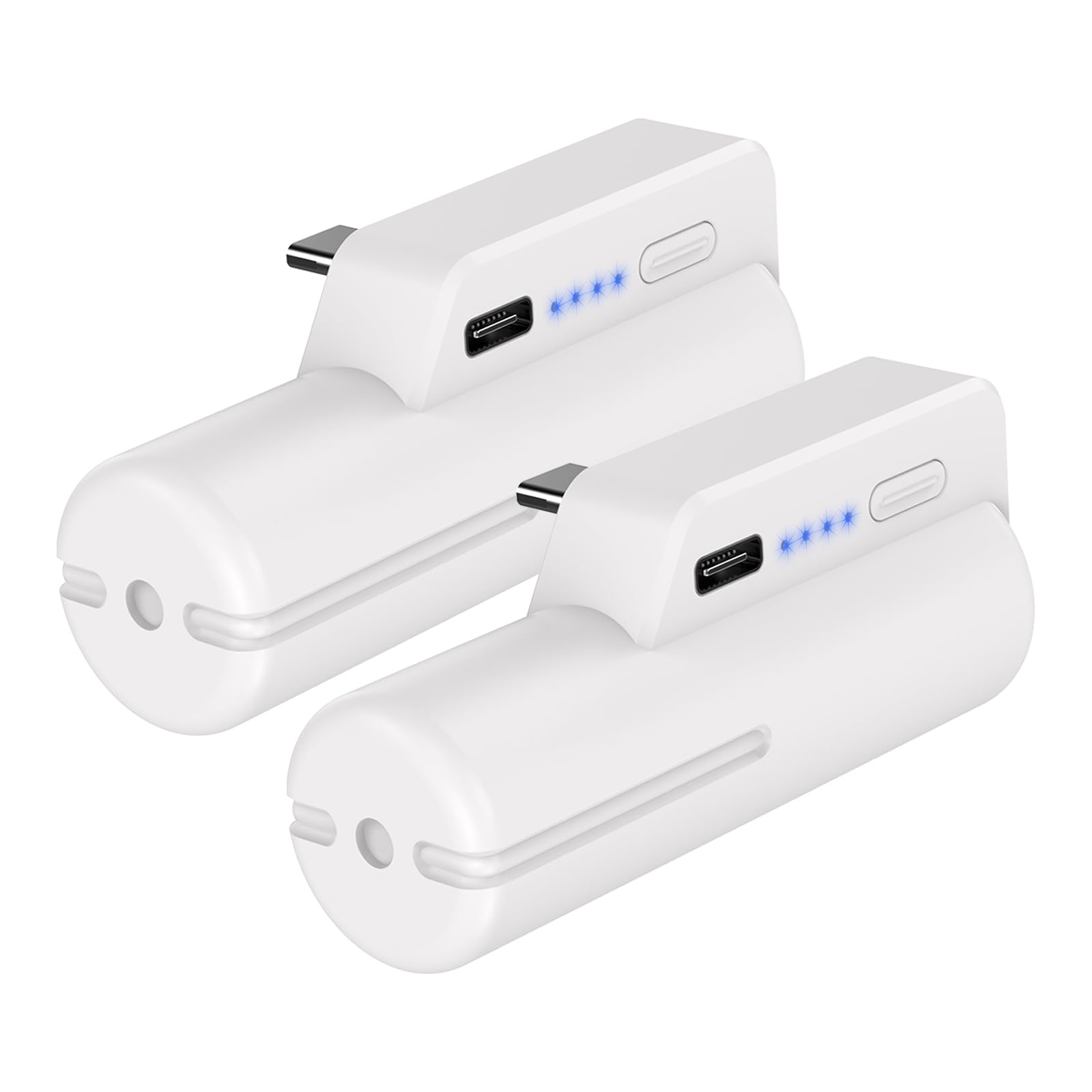 Battery for Meta/Oculus Quest 2, 5000mAh Portable Backup Battery for Oculus Quest 2 Elite Strap, Lightweight Faster Charging Extended 3 Hrs Palytime for VR Quest 2 And Typc-C Devices, 2 Packs