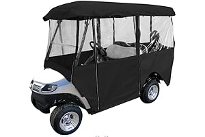 Deluxe 4-Person Golf Cart Cover Storage Driving Enclosure