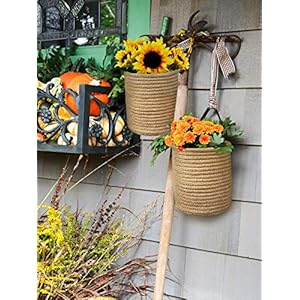 Goodpick2packjutehangingbasketsmallwovenfernhangingropebasketflowerplantswallbasketdecorsetboho787x7x117inches Urban Country Home Decor Goodpick 2pack jute hanging basket small woven fern hanging rope basket flower plants wall basket decor set boho 787 x 7 x 117 inches urban country home decor