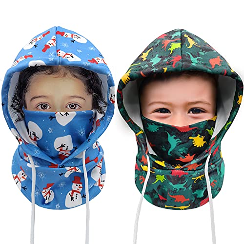 La Mejor Selección de Pasamontañas para Niño Top 10. 46 Pasamontañas de invierno para niños a prueba de viento (paquete de 2), máscara de esquí de forro polar cálido para niños y niñas, cubierta de cara completa ajustable,...