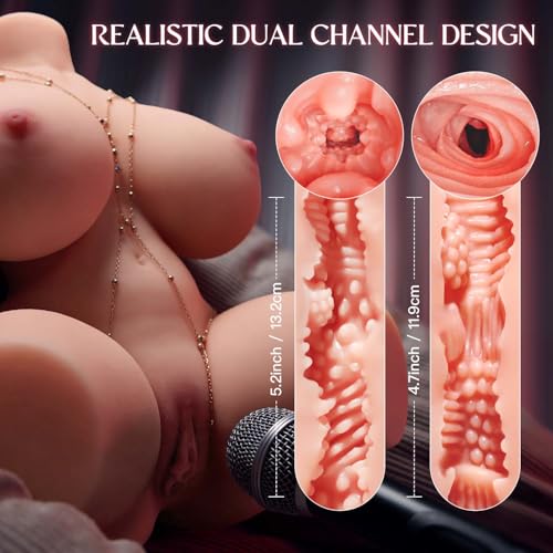 baiwatt 10 Vibrating Sex Doll Male Masturbator, AI Sync Pocket Pussy 2:1 Hip-to-Waist Ratio Big Bood & Soft Ass, Built-in Skeleton Male Sex Toy Adult Toy with Realistic Textured Tunnel Torso Sex Dolls : Health & Household