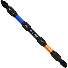SPECIALTY - PZ2+PZ3 IMPACT BIT, 4 INCH, 1pc. Double End+Double Duty, USA-4PZ2PZ3X1 Blue+Pumpkin Drives 3.58mm POZI-DRIV Screw Fits ULT MULTi Screwdriver