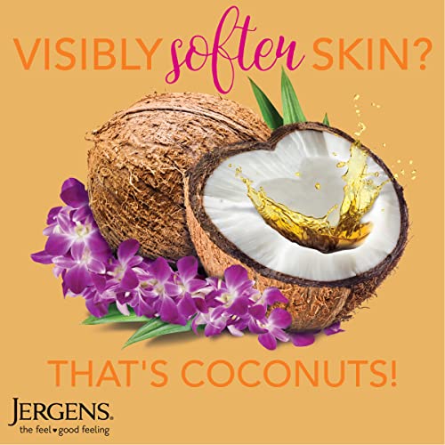 Jergens Hydrating Coconut Body Lotion, Hand And Body Moisturizer Hydrates Dry Skin Instantly, Infused With Coconut Oil, Dermatologist Tested, 16.8 Oz #TOP4