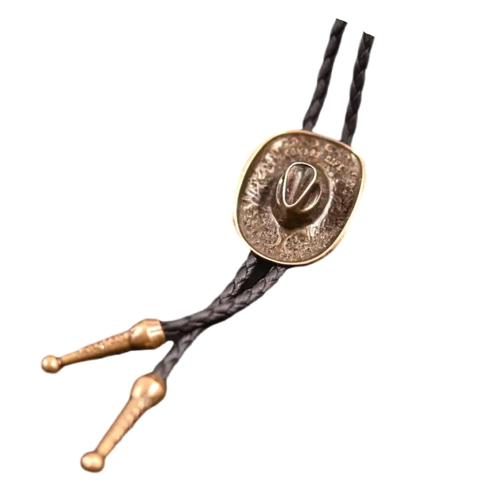 MICFENY Stylish Cow Head Bolotie Shirt Necklace with Engraved Pendant Adjustable Rope Chain Neckwear For Men Theme Party