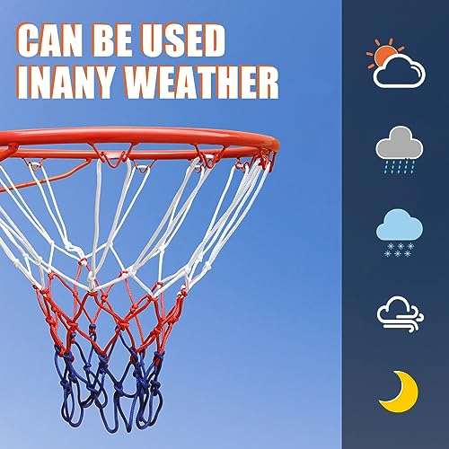 ICSPOID Basketball Rim Goal 18 \", Replacement Basketball Rim Goal Hoop Net for Indoor Outdoor