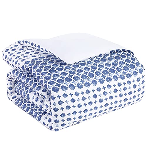 Image of Anne Klein Isola Striped Comforter Set with Decorative Pillows, Full /Queen, Blue