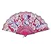 Produktbild Lazzboy Beste Chinesische Art Tanz Hochzeitsfest Spitze Silk Faltender Handblumen Fan Vintage Handfächer, Blumenmuster, Bambus Satintuch-Fan, Handfächer Party Dekoration(D)