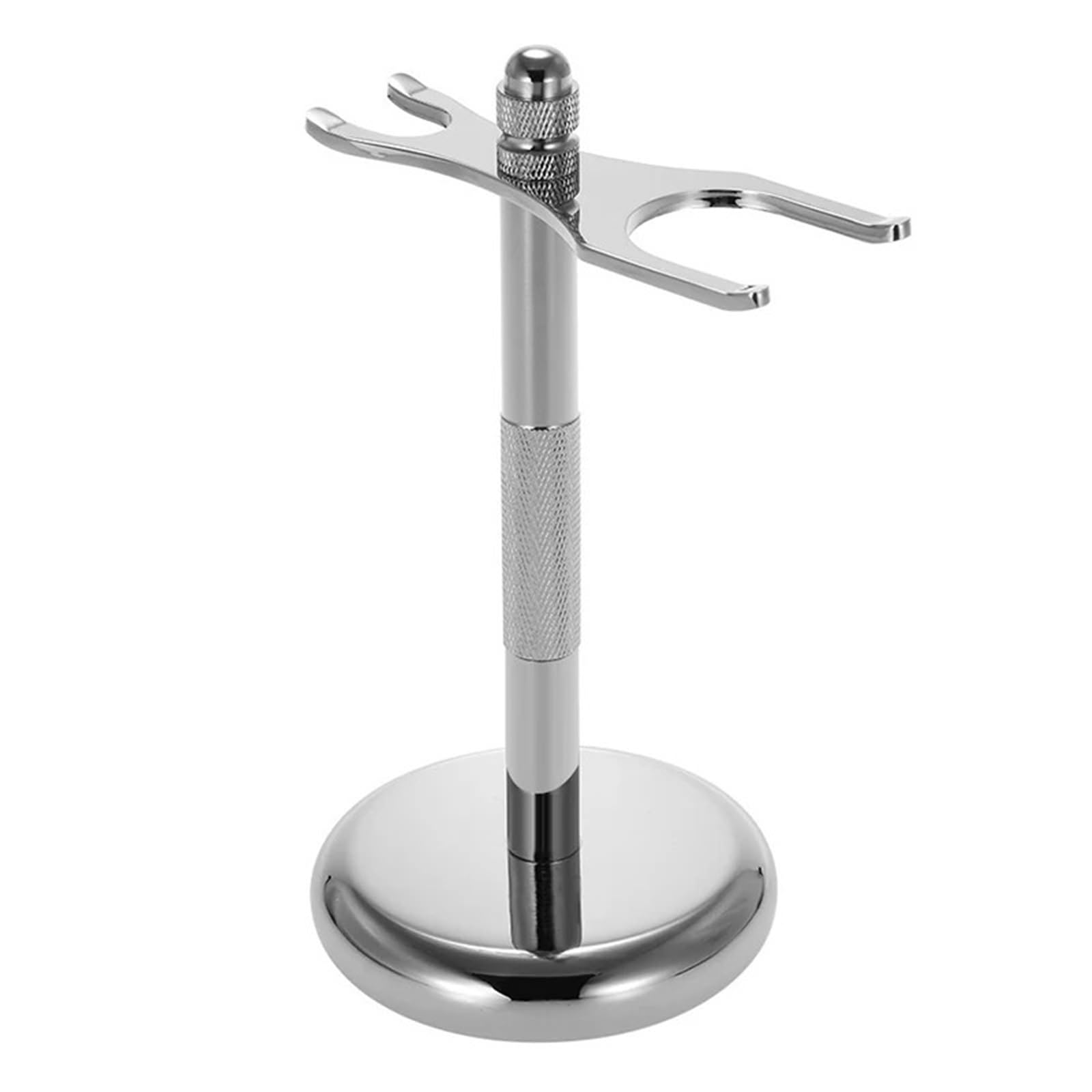 Männer Rasierer Halter Legierung Rasierpinsel Ständer Manuelle Rack (Ohne & Pinsel)(Silver)