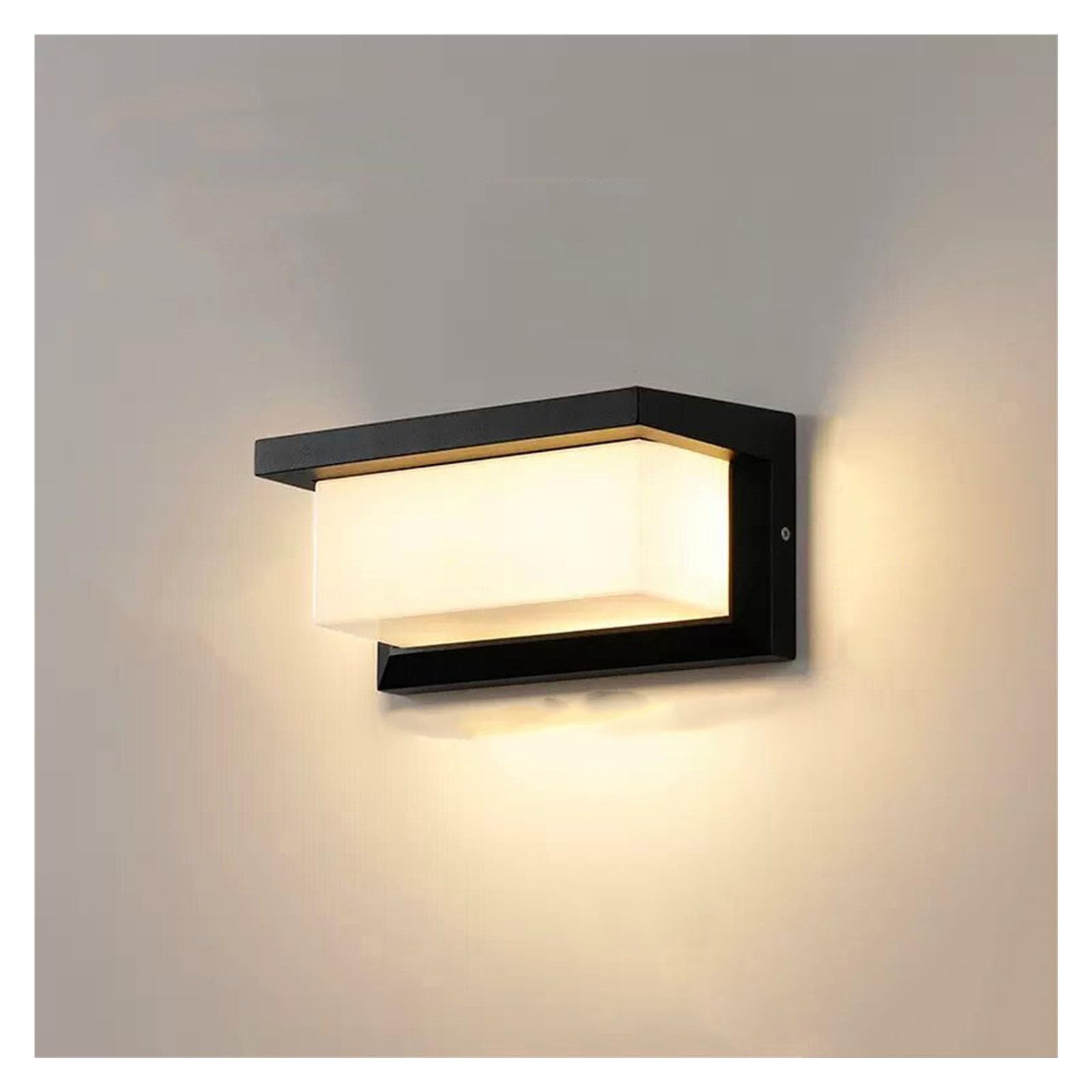 12-20W Wodoodporna zewnętrzna lampa ścienna LED z czujnikiem ruchu IP65 do oświetlenia ogrodu na balkonie na werandzie AC220V/12V/24V(Natural Light 4000K,N MOTION SENSOR_VOLTAGE DC24V 12W)