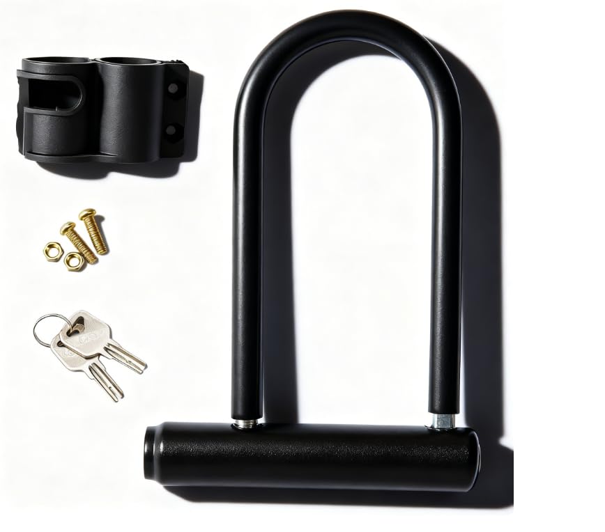 Bike Lock,Small 2 U Shape Security Safety Lock Set, Anti Theft Bicycle Locks with Key,Super Strong Shear,Bicycle Secure Locks for Road Bike, Electric Bike, Mountain Bike, Folding Bike (2 Set)
