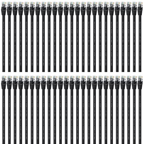 GearIT Cat 6 Ethernet Cable 1 ft (50-Pack) - Cat6 Patch Cable, Cat 6 Patch Cable, Cat6 Cable, Cat 6 Cable, Cat6 Ethernet Cable, Network Cable, Internet Cable - Black 1 Foot