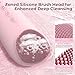 2 in 1 Electric Face Scrubber Silicone Facial Cleansing Brush, Exfoliator Scrubber & Skin Spatula Pore Cleaner Blackhead Remover Tools, Waterproof Face Brush Exfoliating Deep Cleaning Massager, Pink