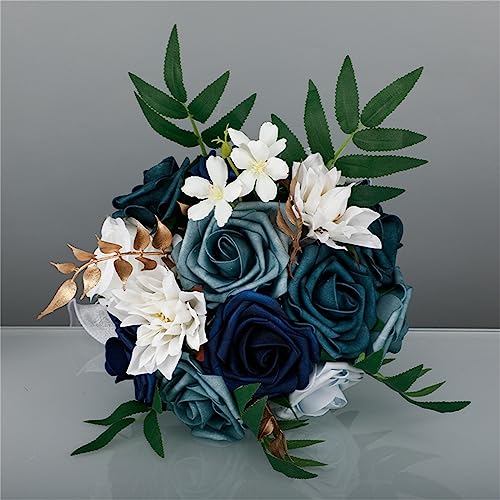 Ramo de Novia de Tela de Rosa Artificial para Boda miniatura 7