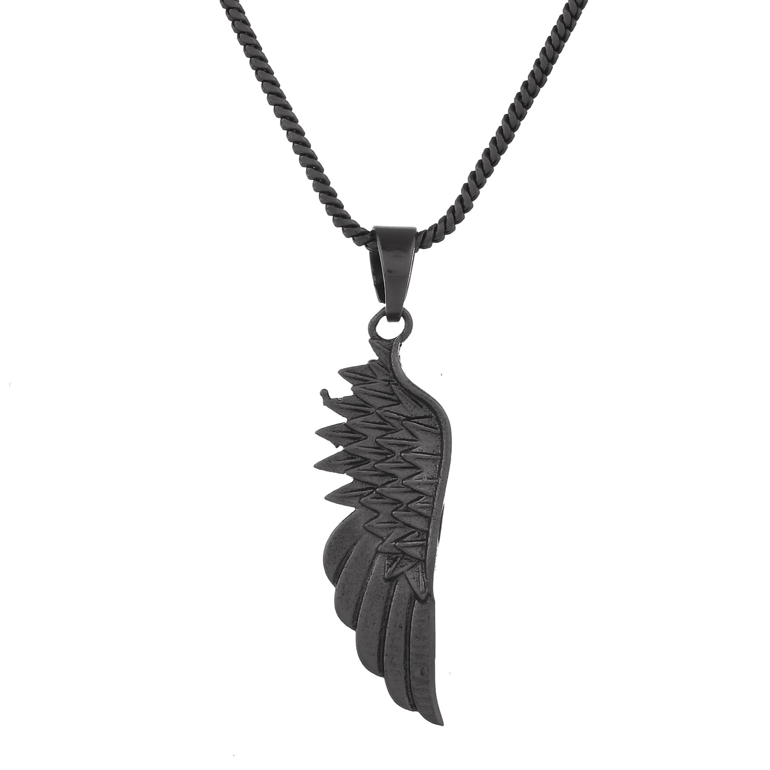 Eclipse Feathered Black Trishul Mens Pendant|Black Pendant For Men|Gift For Men|Classic|Trendy|Anniversary Gift For Husband|Birthday Gift| Everyday Wear-image-12