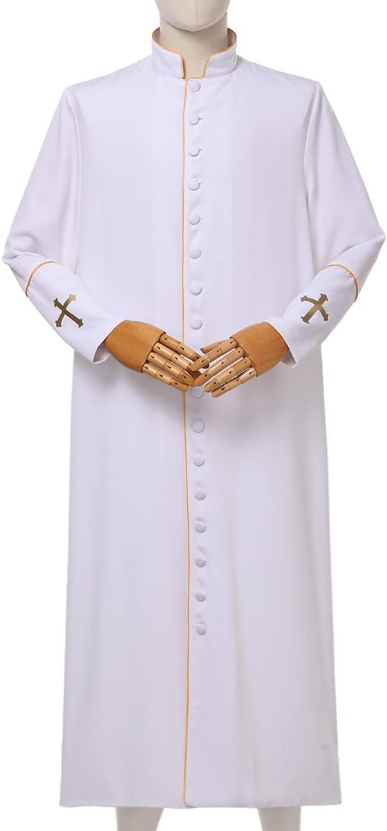 Men's Clergy Cassock Church Minister Robe Vestment for Pastor - Image 2
